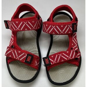 Xti Red White‎ Geometric Print Kids Sport Sandals Size 30 US 12 57624